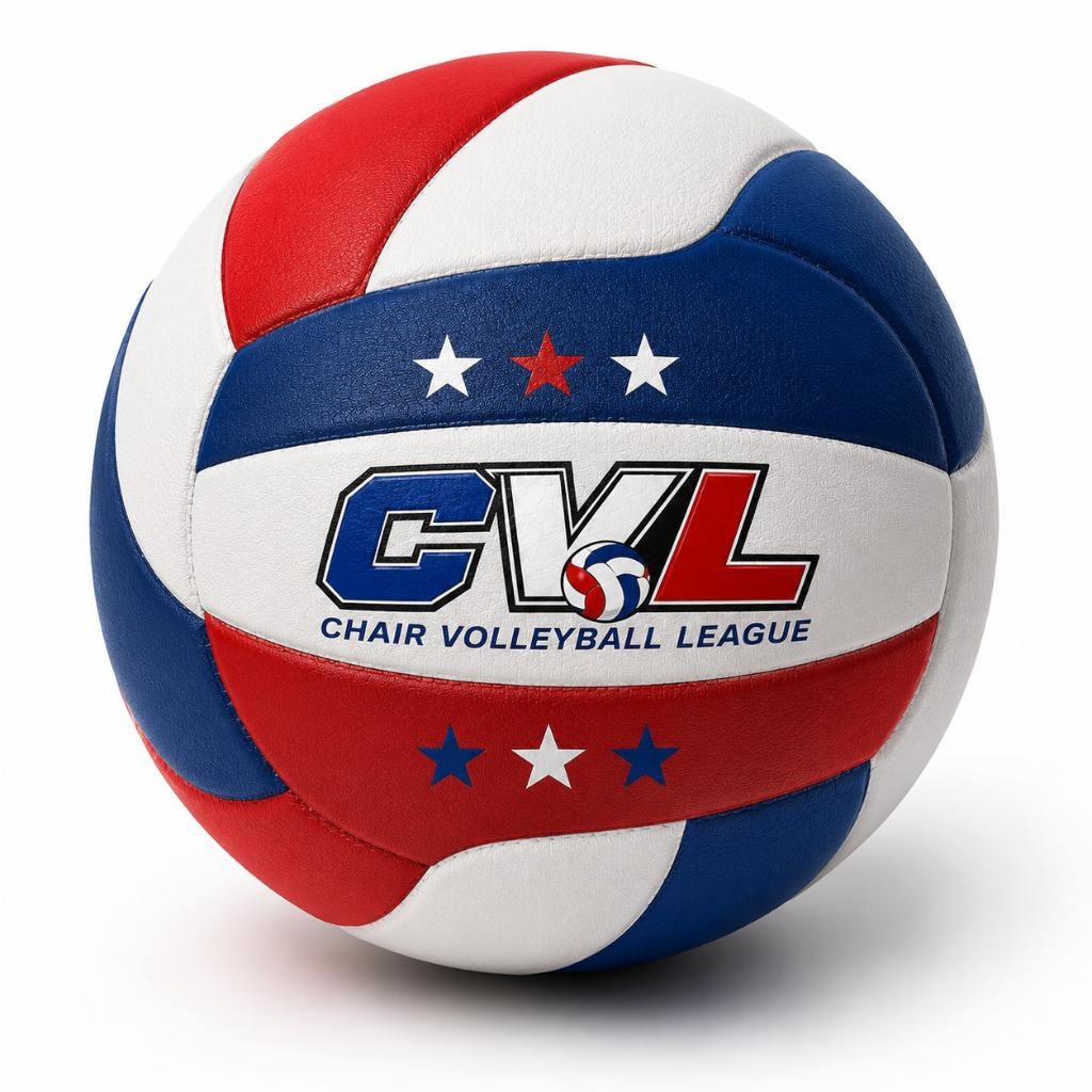 CVL™ Official Volleyball — red, white, and blue with CVL™ logo
