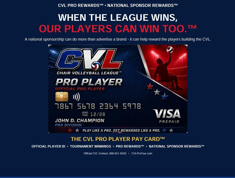 CVL Pro Player Pay Card — When the League Wins, Our Players Can Win Too